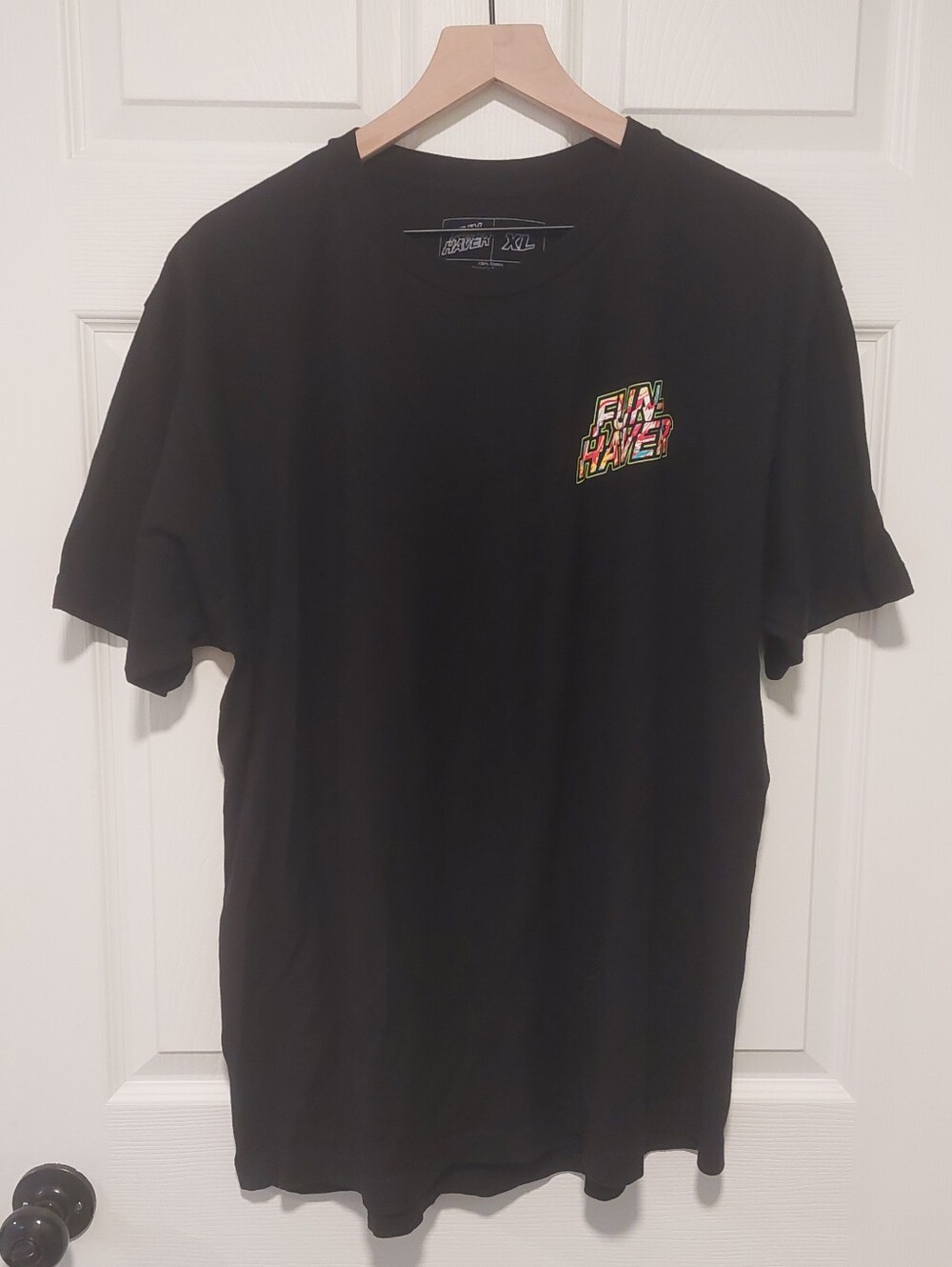 FUN-HAVER Cotton Black From Burst To First Shirt! Men's Sz. XL! (H76) - Picture 5 of 5